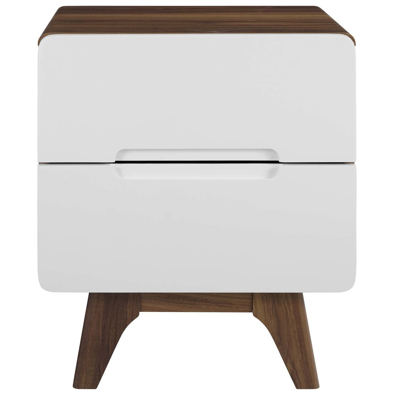 Origin Wood Nightstand or End Table, Wood, Natural Brown White 15569