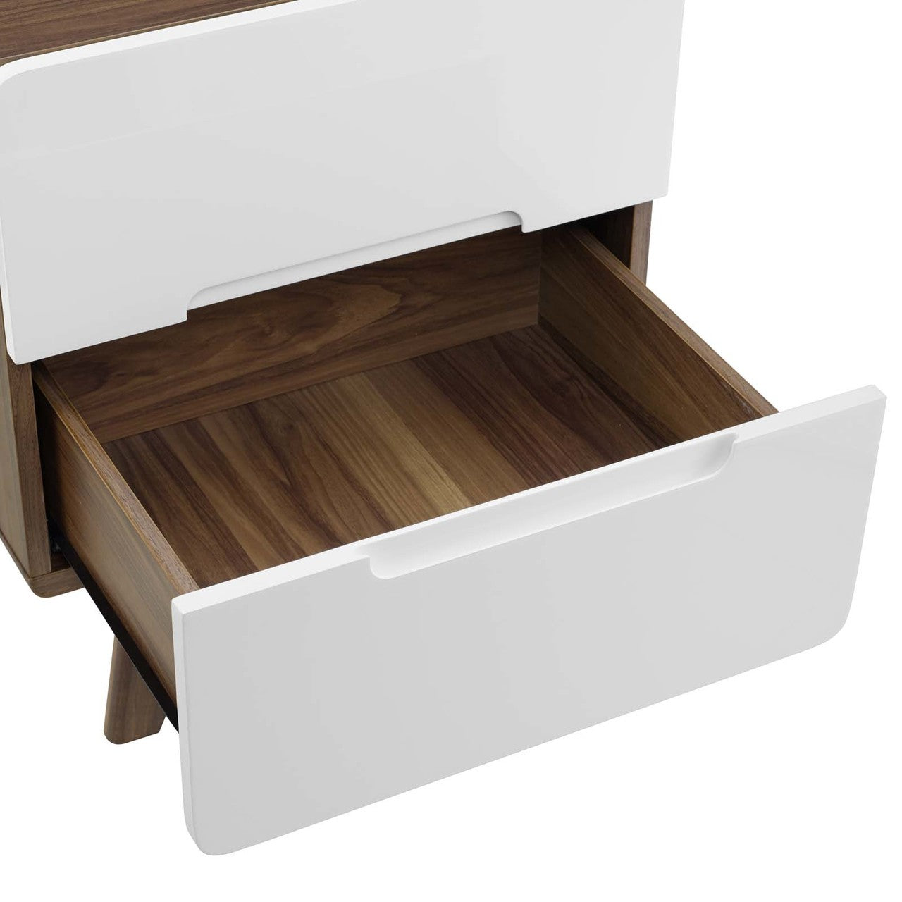 Origin Wood Nightstand or End Table, Wood, Natural Brown White 15569