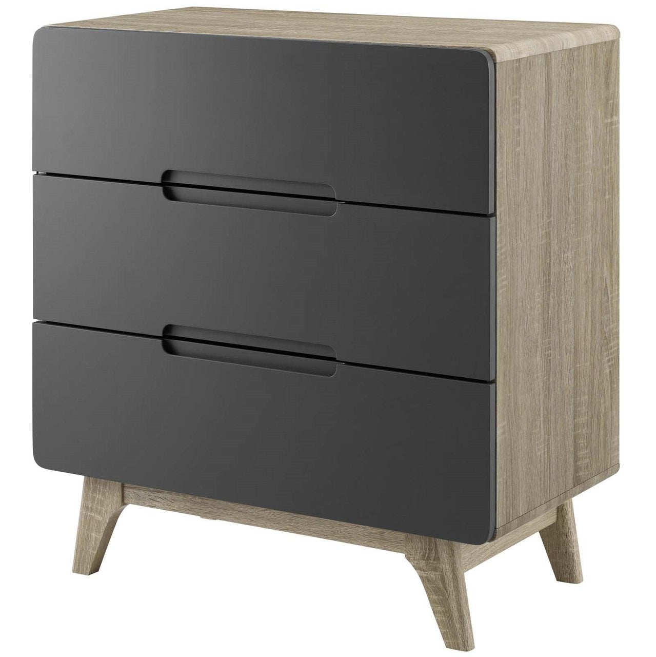 Origin Three-Drawer Chest or Stand, Wood, Grey Gray Natural 15570