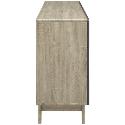Origin Six-Drawer Wood Dresser or Display Stand, Wood, Grey Gray Natural 15574