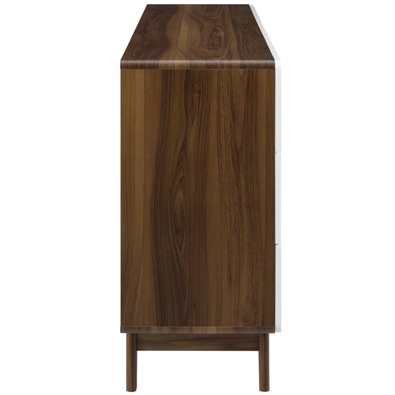 Origin Six-Drawer Wood Dresser or Display Stand, Wood, Natural Brown White 15575
