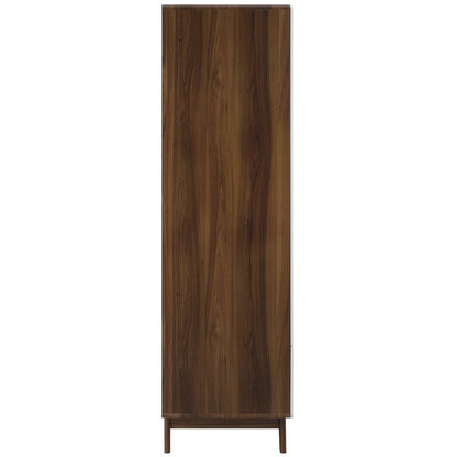 Origin Wood Wardrobe Cabinet, Wood, Natural Brown White 15577
