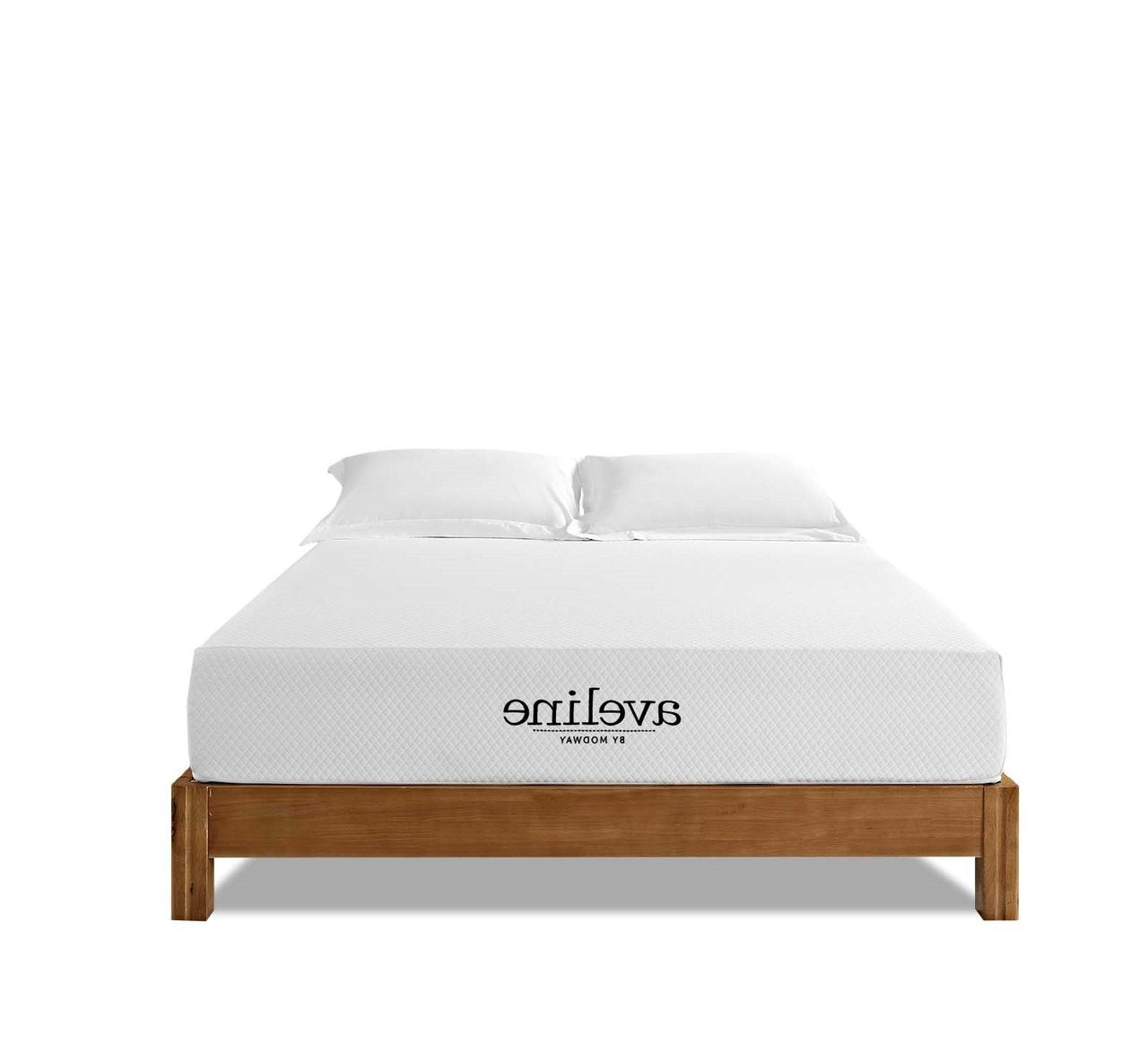 Aveline 10" California King Gel Memory Foam Mattress, King Size, Fabric, White, 15110