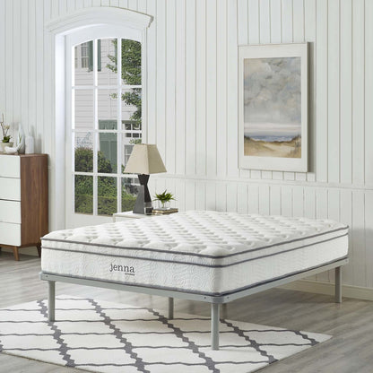 Jenna 10" California King Innerspring Mattress, , Fabric, White, 15578