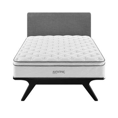 Jenna 14" King Innerspring Mattress, King Size, Fabric, White, 15910