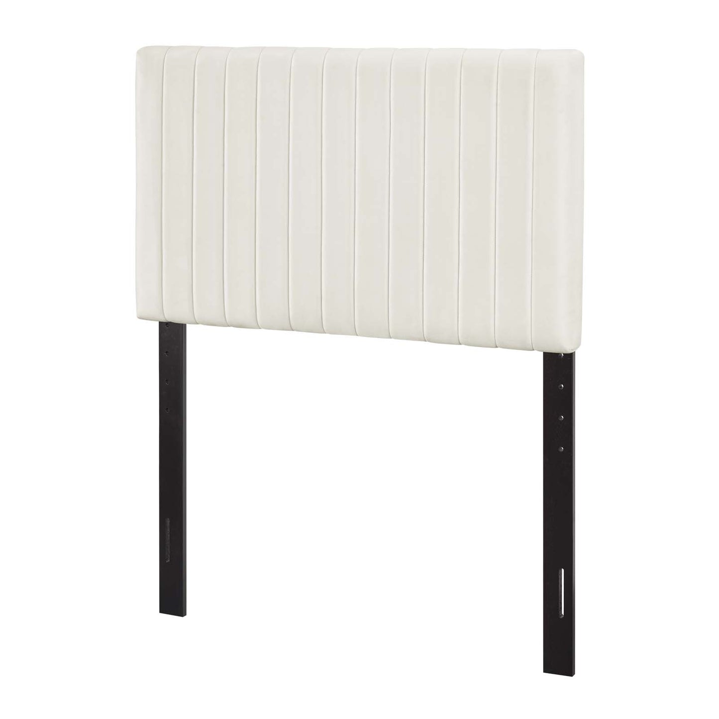 Keira Twin Performance Velvet Headboard, Velvet Fabric, Ivory White, 17769