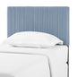 Keira Twin Performance Velvet Headboard, Velvet Fabric, Light Blue, 17770