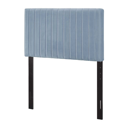 Keira Twin Performance Velvet Headboard, Velvet Fabric, Light Blue, 17770