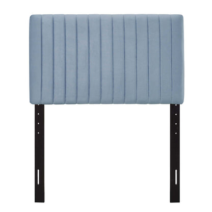 Keira Twin Performance Velvet Headboard, Velvet Fabric, Light Blue, 17770