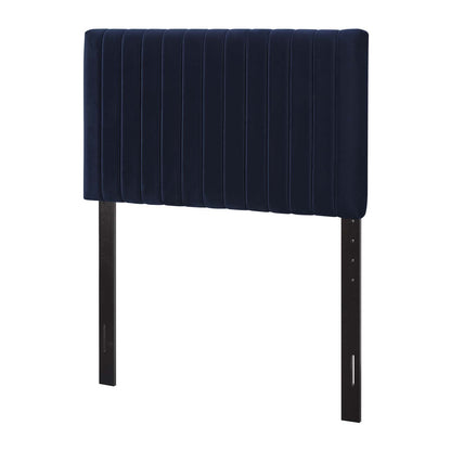 Keira Twin Performance Velvet Headboard, Velvet Fabric, Navy Blue, 17771