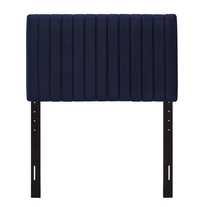 Keira Twin Performance Velvet Headboard, Velvet Fabric, Navy Blue, 17771