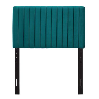 Keira Twin Performance Velvet Headboard, Velvet Fabric, Aqua Blue, 17772