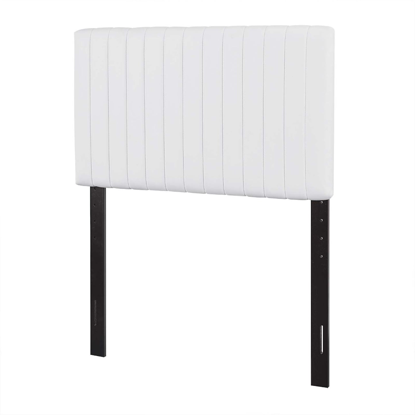 Keira Twin Faux Leather Headboard, Faux Vinyl Leather, White, 17773