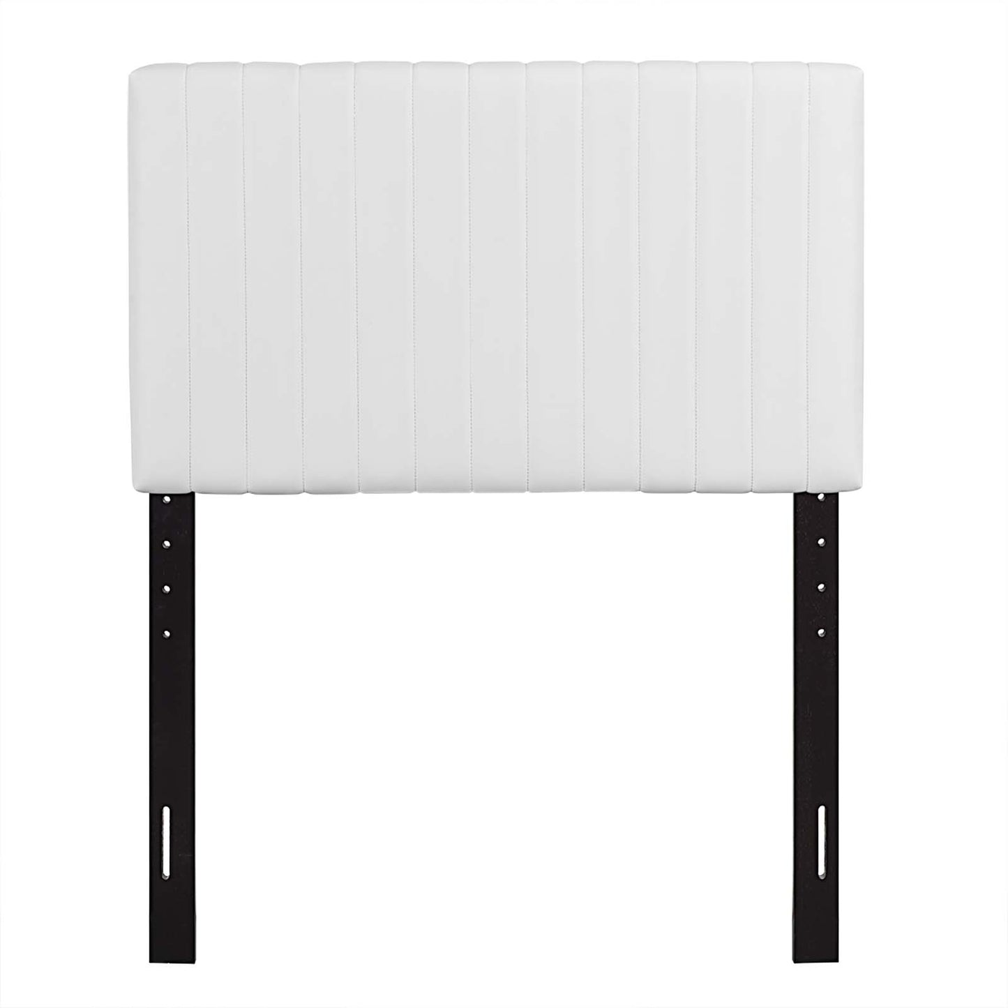 Keira Twin Faux Leather Headboard, Faux Vinyl Leather, White, 17773