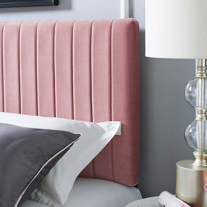 Keira Full/Queen Performance Velvet Headboard, Velvet Fabric, Pink, 17774