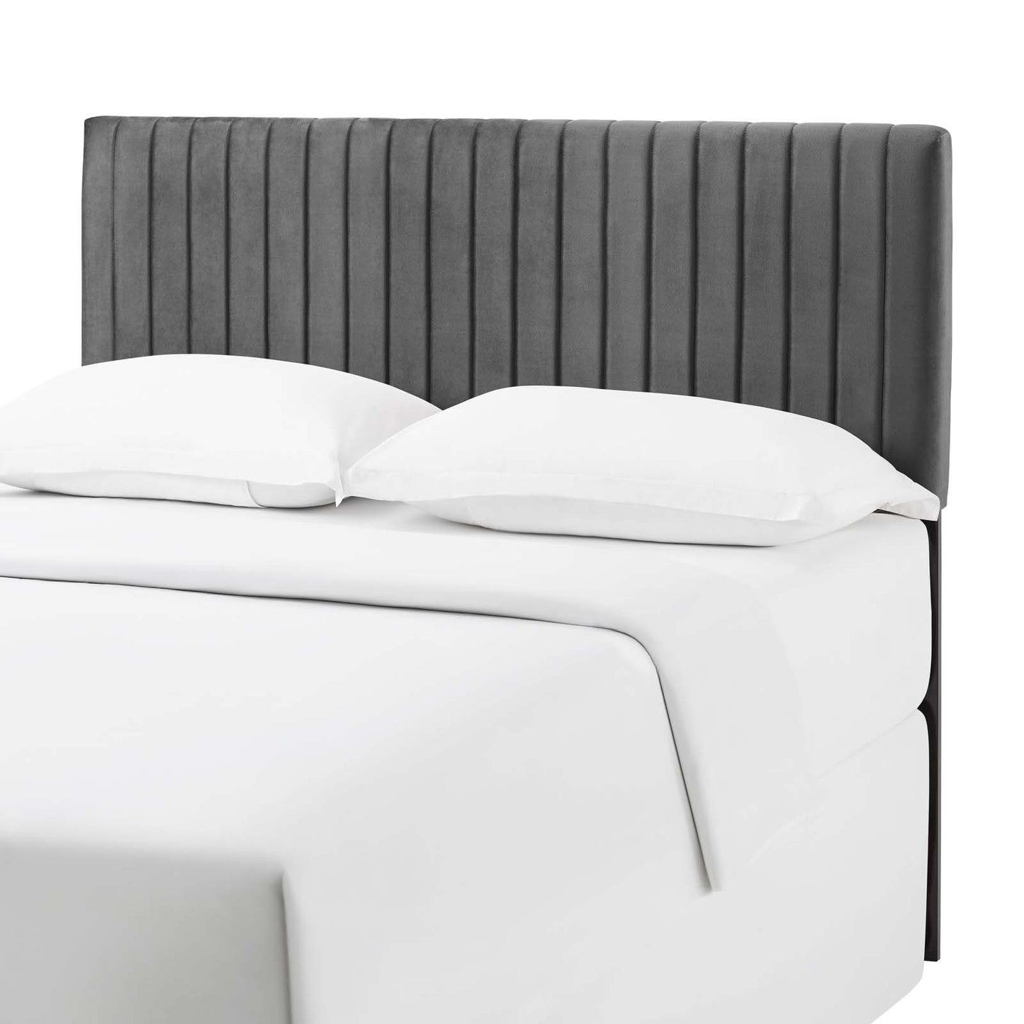 Keira Full/Queen Performance Velvet Headboard, Velvet Fabric, Grey Gray, 17775