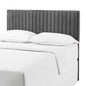Keira Full/Queen Performance Velvet Headboard, Velvet Fabric, Grey Gray, 17775