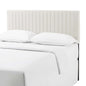 Keira Full/Queen Performance Velvet Headboard, Velvet Fabric, Ivory White, 17776