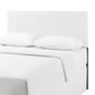 Keira Full/Queen Faux Leather Headboard, Faux Vinyl Leather, White, 17780