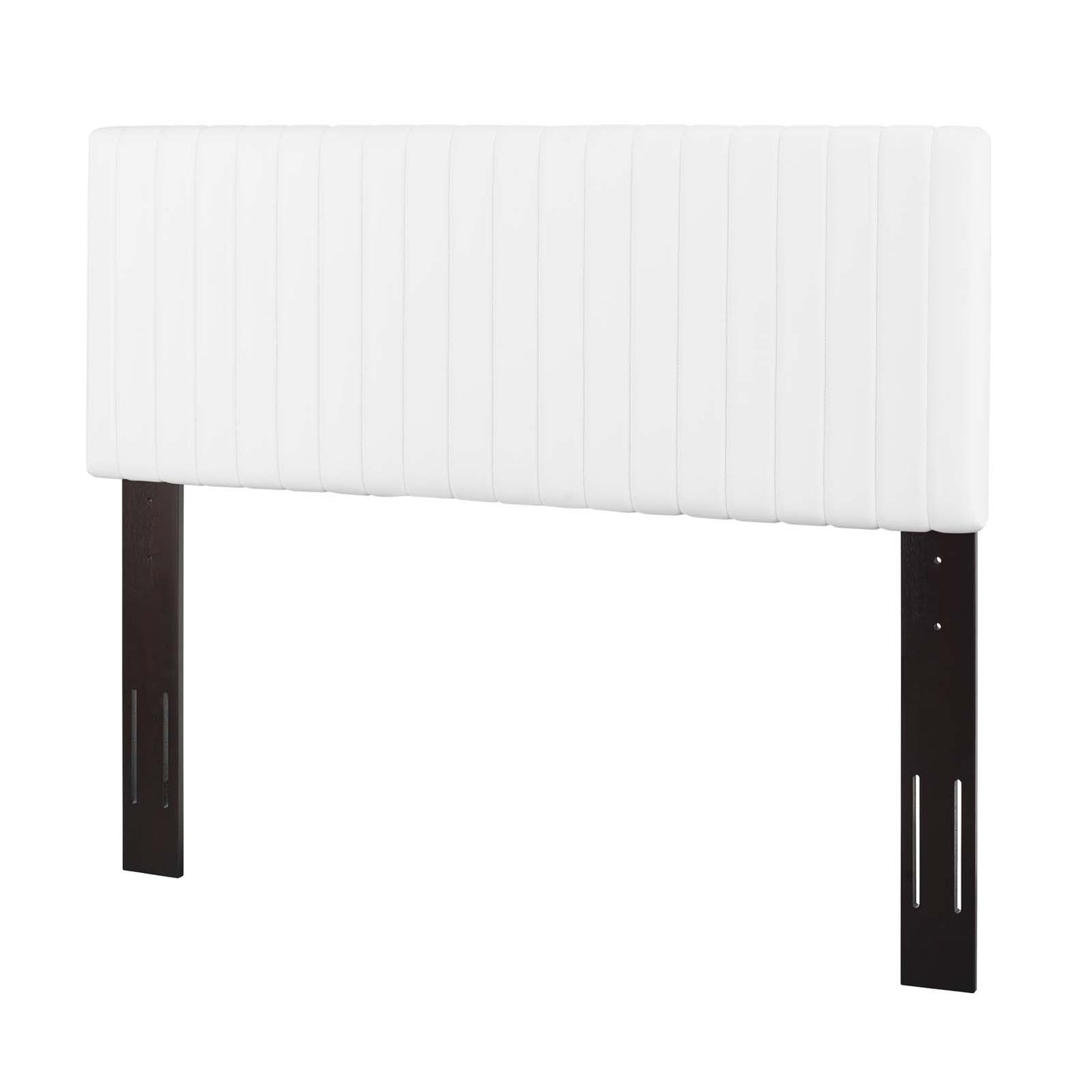 Keira Full/Queen Faux Leather Headboard, Faux Vinyl Leather, White, 17780