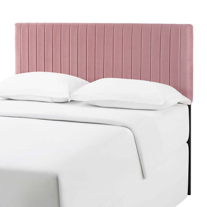 Keira King/California King Performance Velvet Headboard, Velvet Fabric, Pink, 17781