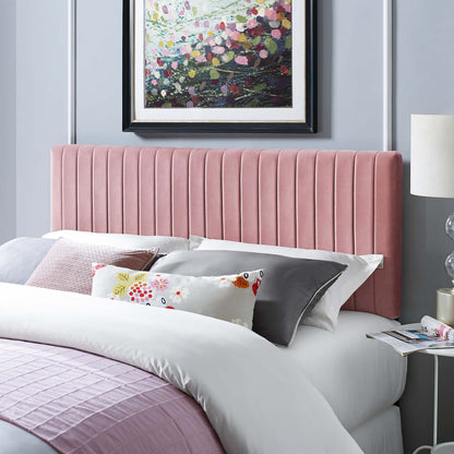 Keira King/California King Performance Velvet Headboard, Velvet Fabric, Pink, 17781