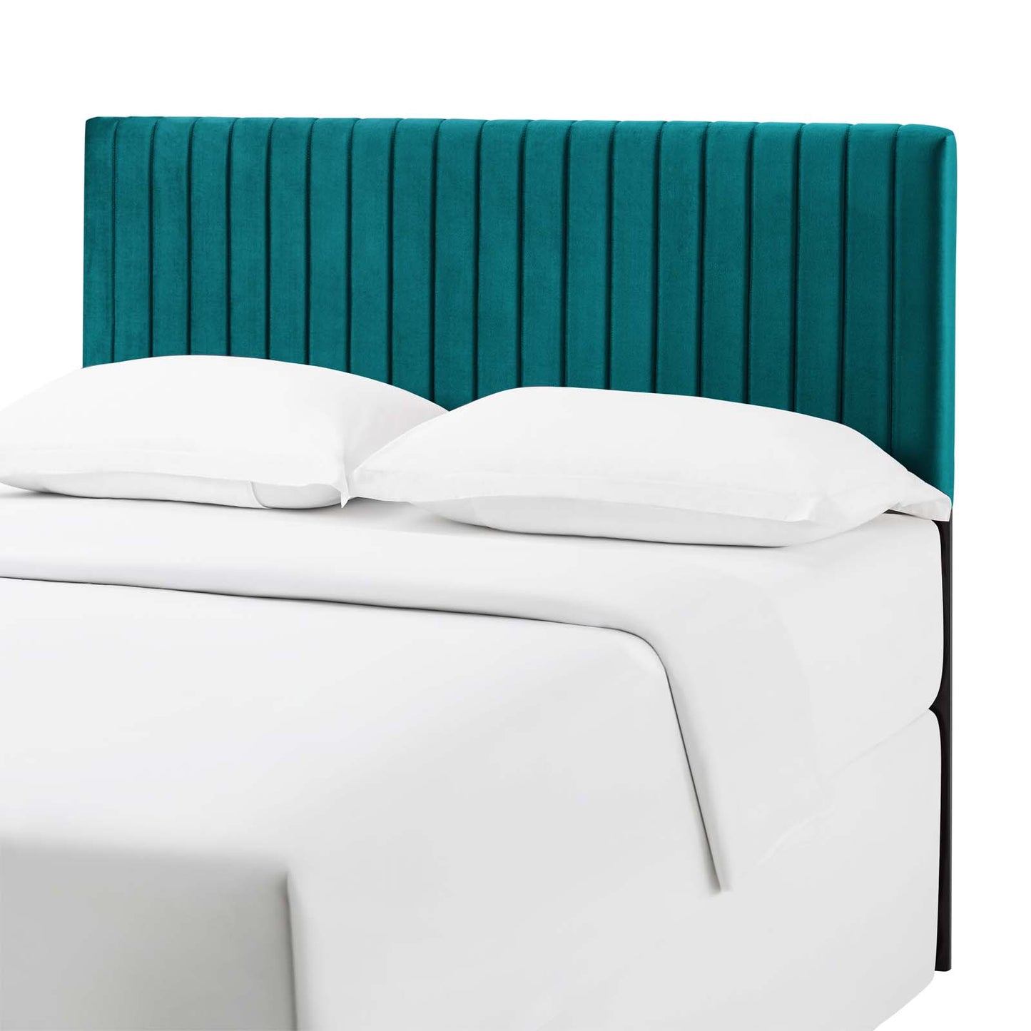 Keira King/California King Performance Velvet Headboard, Velvet Fabric, Aqua Blue, 17786