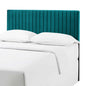 Keira King/California King Performance Velvet Headboard, Velvet Fabric, Aqua Blue, 17786