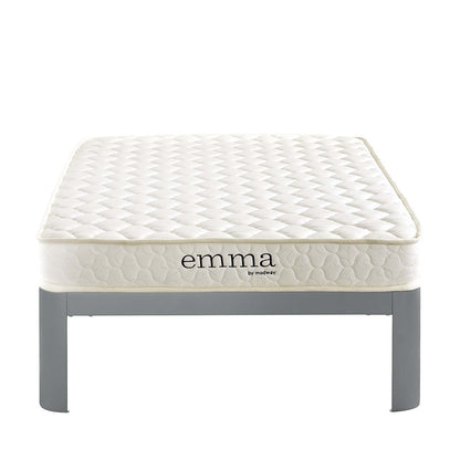 Emma 6" Twin Mattress Foam Set of 2, Fabric, White 15912