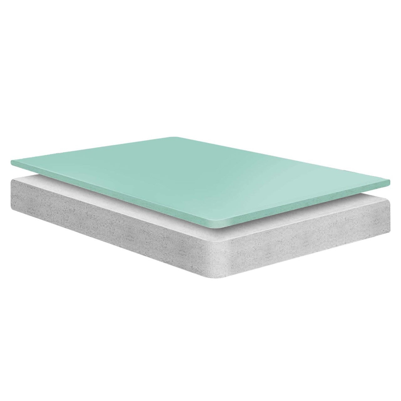 Emma 6" Twin Mattress Foam Set of 2, Fabric, White 15912