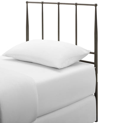 Kiana Twin Metal Stainless Steel Headboard, Stainless Steel Metal, Brown, 17787