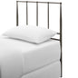 Kiana Twin Metal Stainless Steel Headboard, Stainless Steel Metal, Brown, 17787
