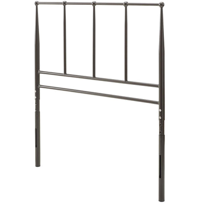 Kiana Twin Metal Stainless Steel Headboard, Stainless Steel Metal, Brown, 17787