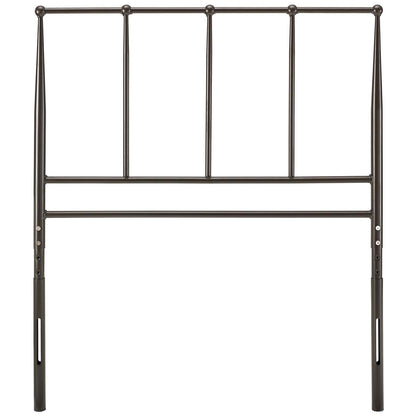 Kiana Twin Metal Stainless Steel Headboard, Stainless Steel Metal, Brown, 17787