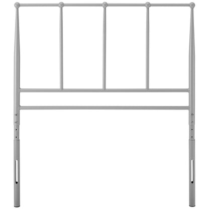 Kiana Twin Metal Stainless Steel Headboard, Stainless Steel Metal, Grey Gray, 17788