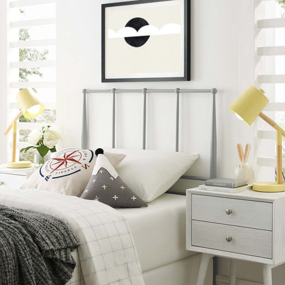 Kiana Twin Metal Stainless Steel Headboard, Stainless Steel Metal, Grey Gray, 17788