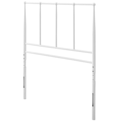 Kiana Twin Metal Stainless Steel Headboard, Stainless Steel Metal, White, 17789