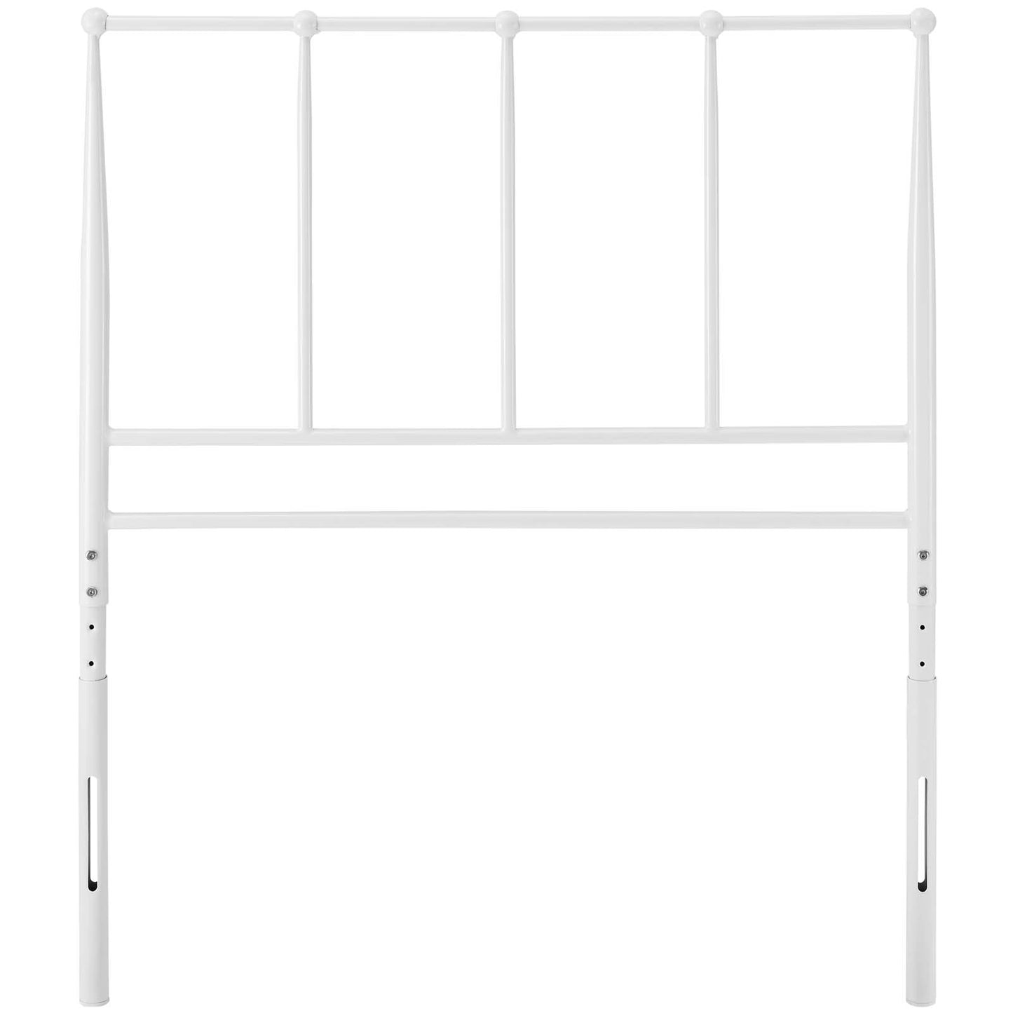 Kiana Twin Metal Stainless Steel Headboard, Stainless Steel Metal, White, 17789