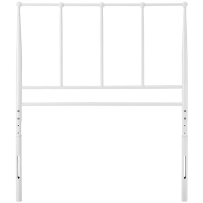 Kiana Twin Metal Stainless Steel Headboard, Stainless Steel Metal, White, 17789