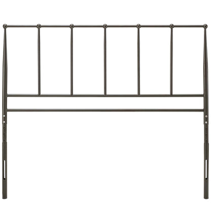 Kiana Queen Metal Stainless Steel Headboard, Stainless Steel Metal, Brown, 17793