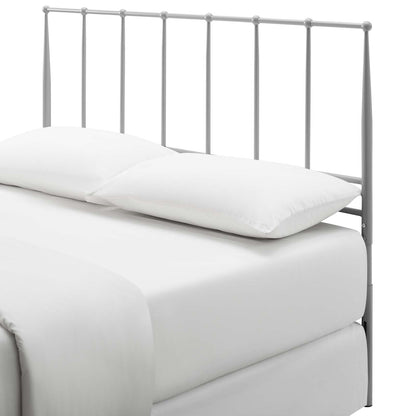 Kiana Queen Metal Stainless Steel Headboard, Stainless Steel Metal, Grey Gray, 17794