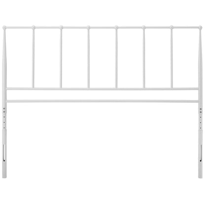 Kiana Queen Metal Stainless Steel Headboard, Stainless Steel Metal, White, 17795
