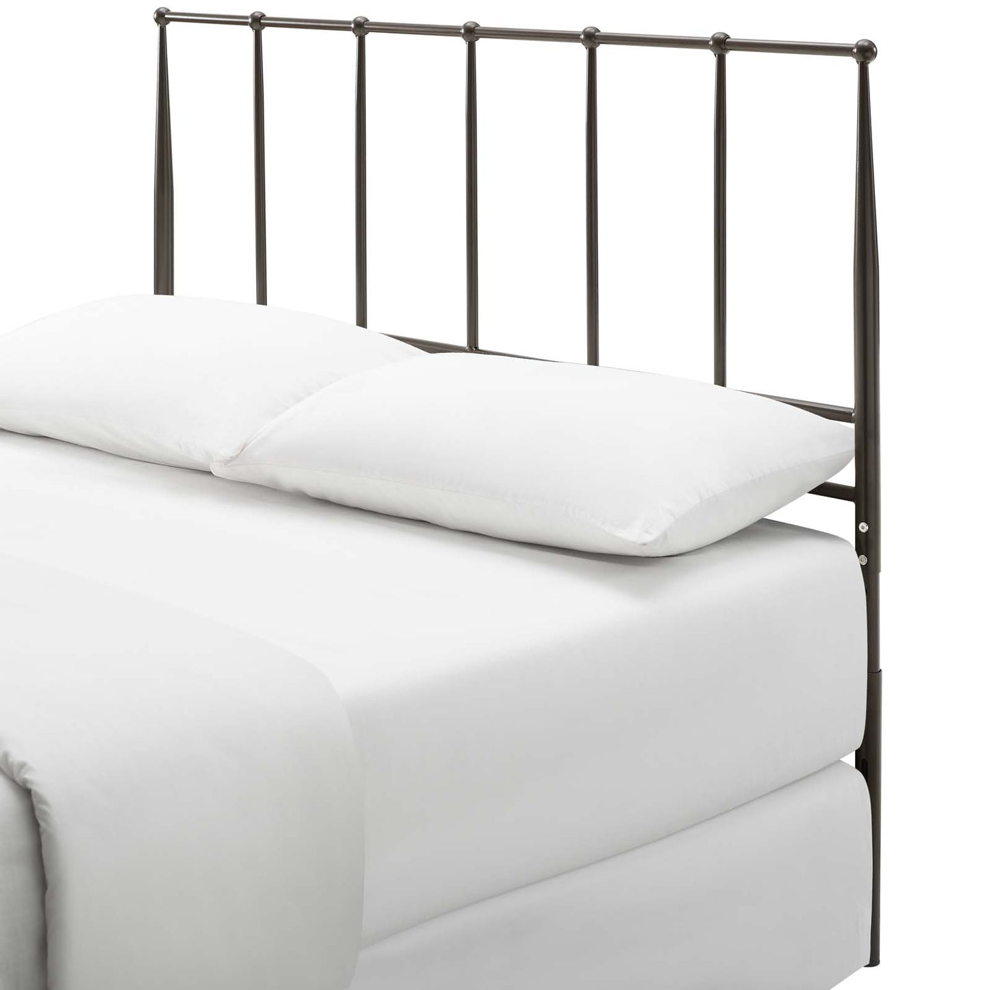Kiana King Metal Stainless Steel Headboard, Stainless Steel Metal, Brown, 17796