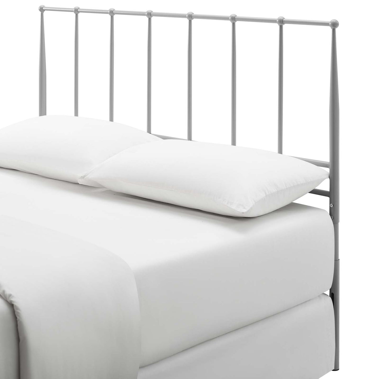 Kiana King Metal Stainless Steel Headboard, Stainless Steel Metal, Grey Gray, 17797