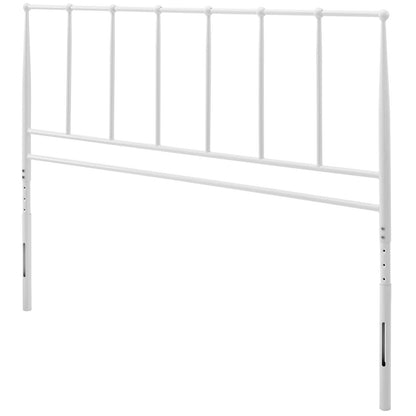 Kiana King Metal Stainless Steel Headboard, Stainless Steel Metal, White, 17798