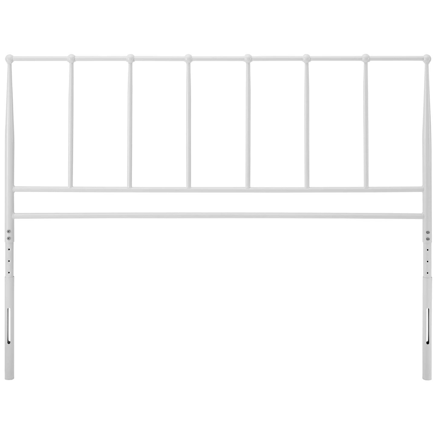 Kiana King Metal Stainless Steel Headboard, Stainless Steel Metal, White, 17798