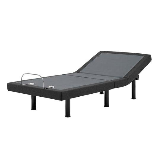 Transform Adjustable Twin XL Wireless Remote Bed Base, Fabric, Grey Gray, 17799