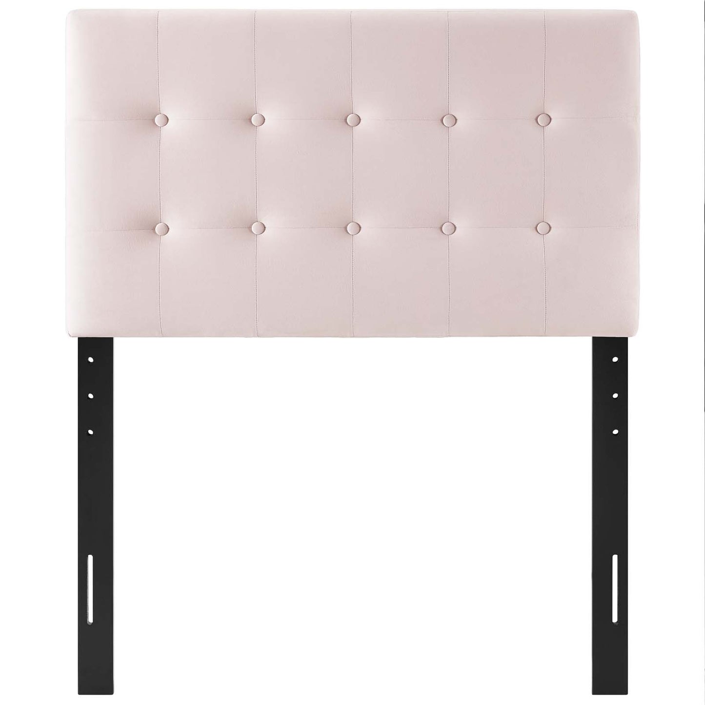 Emily Twin Biscuit Tufted Performance Velvet Headboard, Velvet Fabric, Pink, 17911
