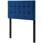 Lily Biscuit Tufted Twin Performance Velvet Headboard, Velvet Fabric, Navy Blue, 17930