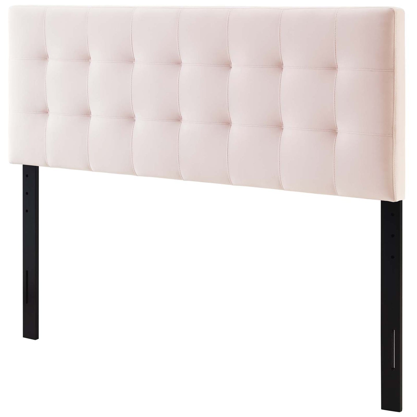 Lily Biscuit Tufted Full Performance Velvet Headboard, Velvet Fabric, Pink, 17936